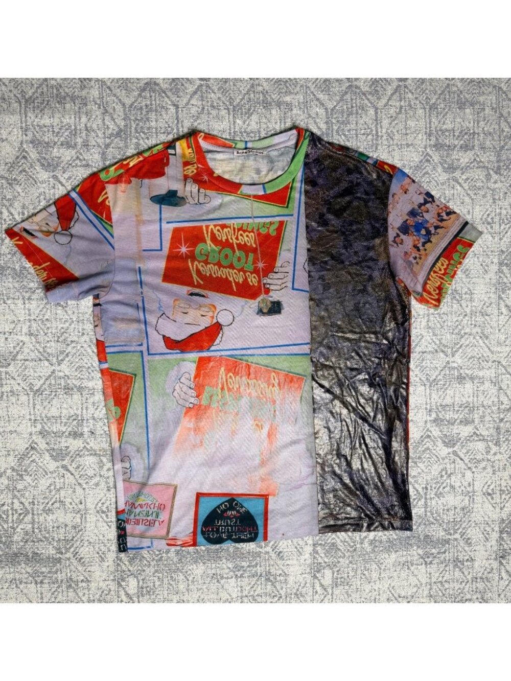 Acne Studios Ewan Santa UW15 Multi Print Graphic Tee